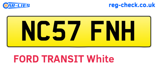 NC57FNH are the vehicle registration plates.