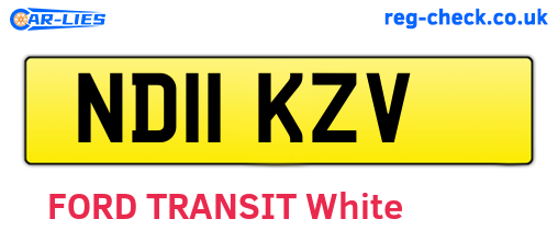 ND11KZV are the vehicle registration plates.