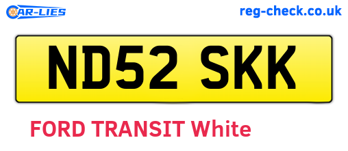 ND52SKK are the vehicle registration plates.