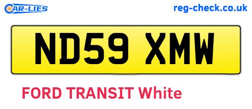 ND59XMW are the vehicle registration plates.