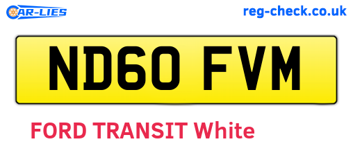 ND60FVM are the vehicle registration plates.