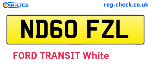 ND60FZL are the vehicle registration plates.