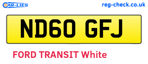 ND60GFJ are the vehicle registration plates.
