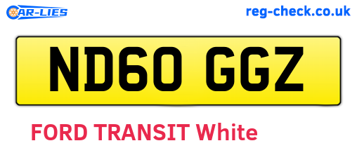 ND60GGZ are the vehicle registration plates.