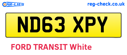 ND63XPY are the vehicle registration plates.