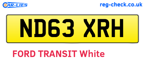 ND63XRH are the vehicle registration plates.