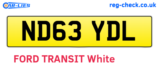 ND63YDL are the vehicle registration plates.