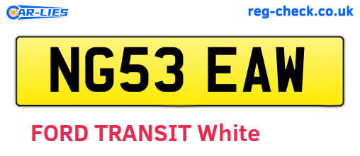 NG53EAW are the vehicle registration plates.