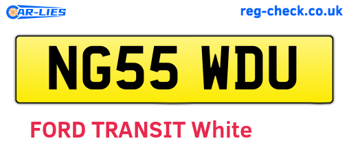 NG55WDU are the vehicle registration plates.