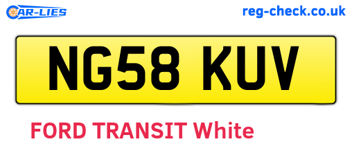 NG58KUV are the vehicle registration plates.