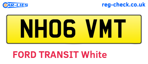 NH06VMT are the vehicle registration plates.