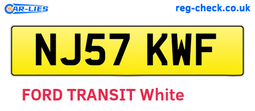 NJ57KWF are the vehicle registration plates.