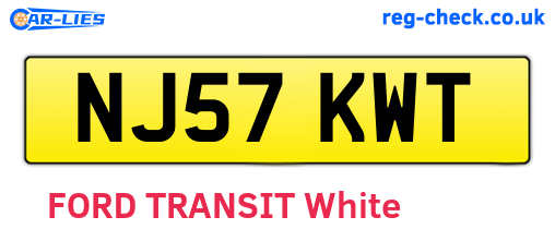 NJ57KWT are the vehicle registration plates.