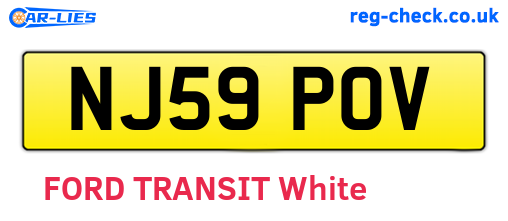 NJ59POV are the vehicle registration plates.