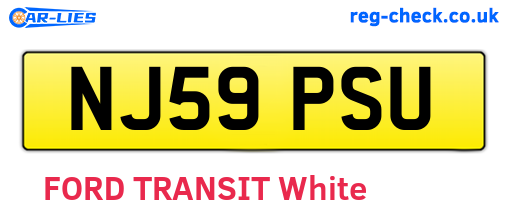 NJ59PSU are the vehicle registration plates.