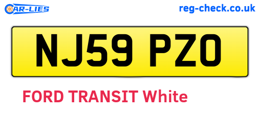 NJ59PZO are the vehicle registration plates.