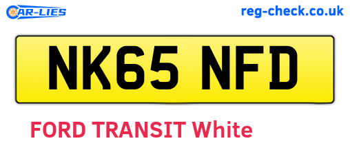 NK65NFD are the vehicle registration plates.