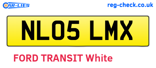 NL05LMX are the vehicle registration plates.