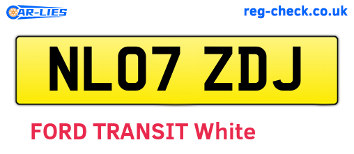 NL07ZDJ are the vehicle registration plates.