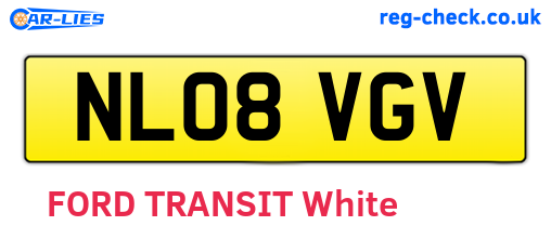 NL08VGV are the vehicle registration plates.