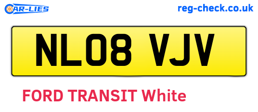 NL08VJV are the vehicle registration plates.
