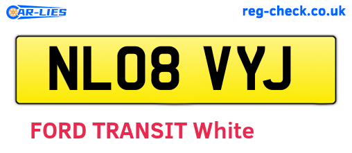 NL08VYJ are the vehicle registration plates.