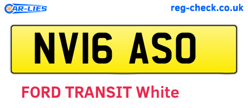 NV16ASO are the vehicle registration plates.