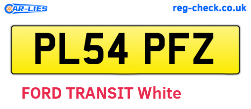 PL54PFZ are the vehicle registration plates.