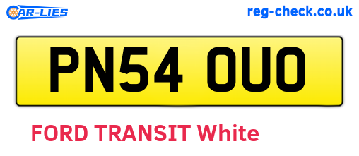 PN54OUO are the vehicle registration plates.