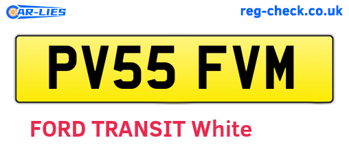 PV55FVM are the vehicle registration plates.