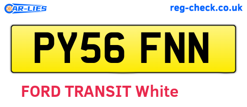 PY56FNN are the vehicle registration plates.