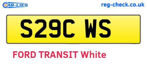 S29CWS are the vehicle registration plates.