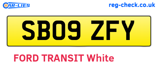 SB09ZFY are the vehicle registration plates.