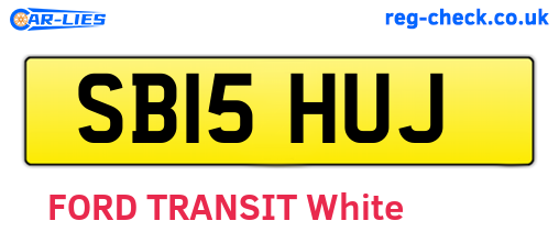 SB15HUJ are the vehicle registration plates.
