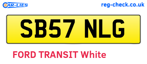 SB57NLG are the vehicle registration plates.
