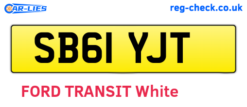 SB61YJT are the vehicle registration plates.