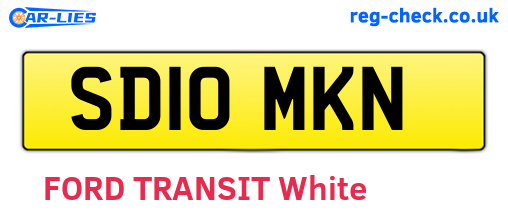 SD10MKN are the vehicle registration plates.