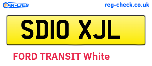 SD10XJL are the vehicle registration plates.