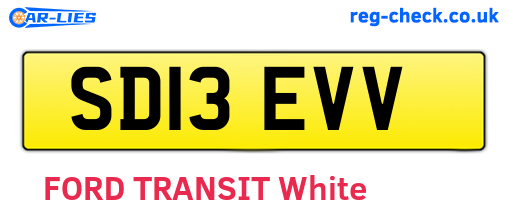 SD13EVV are the vehicle registration plates.