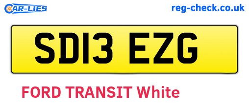 SD13EZG are the vehicle registration plates.