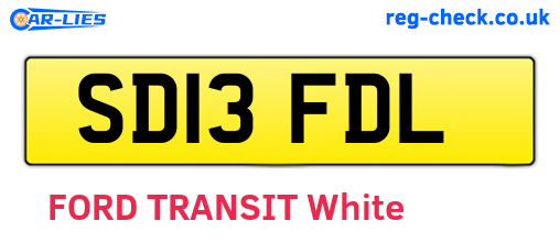 SD13FDL are the vehicle registration plates.