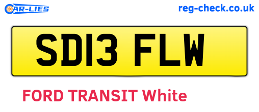 SD13FLW are the vehicle registration plates.