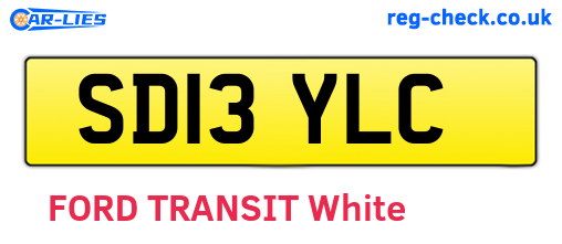 SD13YLC are the vehicle registration plates.