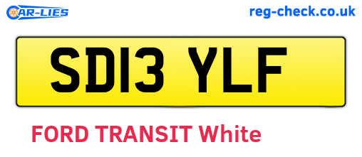 SD13YLF are the vehicle registration plates.