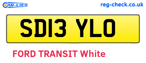 SD13YLO are the vehicle registration plates.