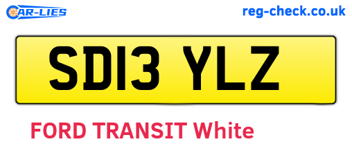 SD13YLZ are the vehicle registration plates.