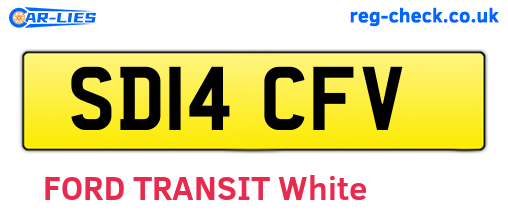 SD14CFV are the vehicle registration plates.
