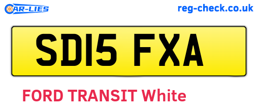 SD15FXA are the vehicle registration plates.