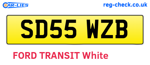 SD55WZB are the vehicle registration plates.