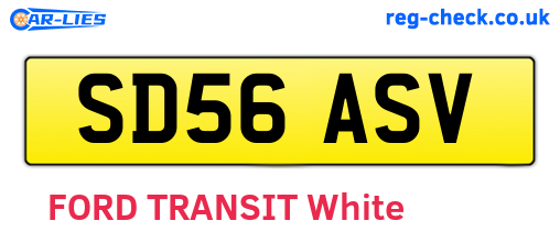 SD56ASV are the vehicle registration plates.